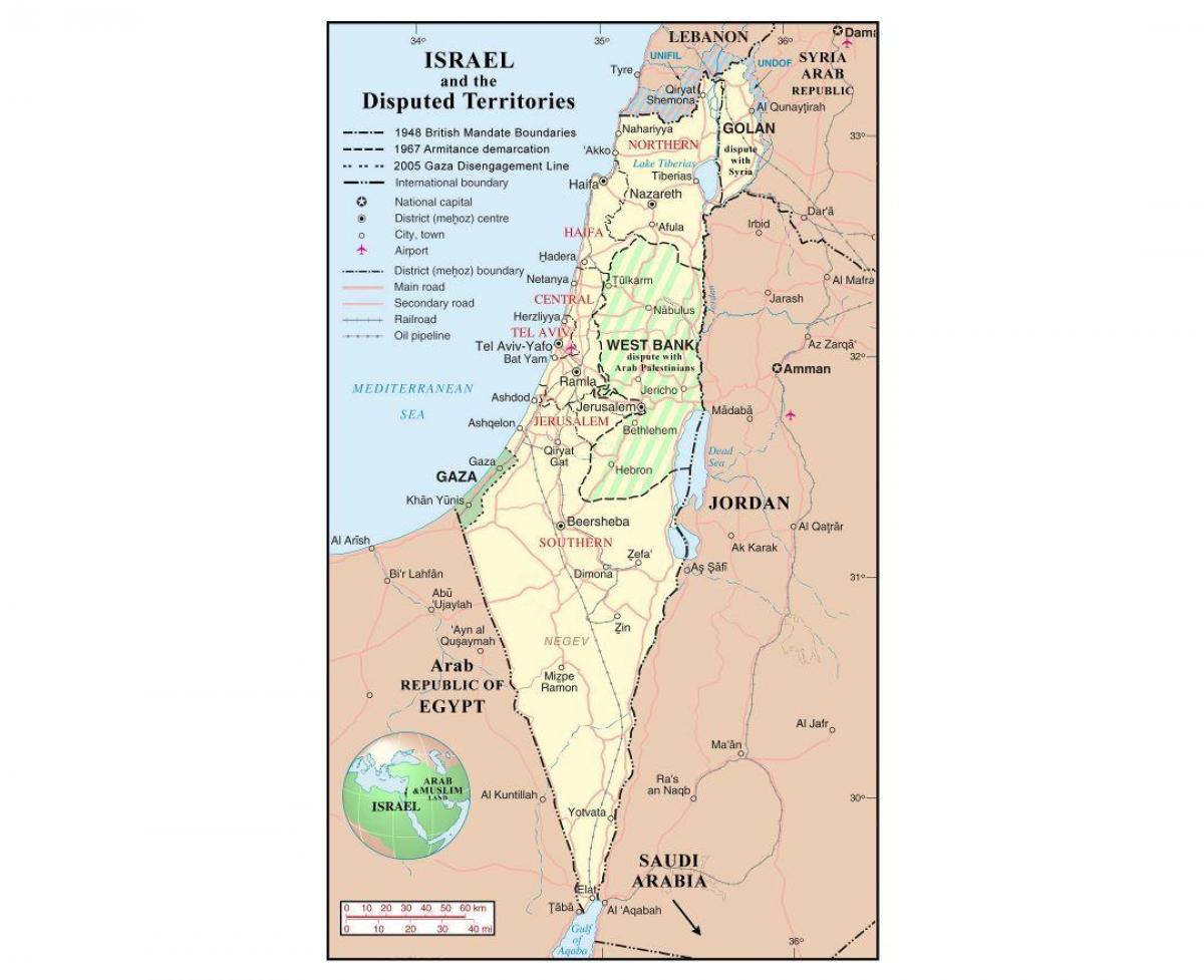 แผนที่ของอิสราเอลกสนามบิน