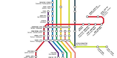 แผนที่ของอิสราเอลรถไฟ